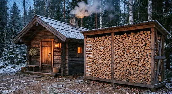 Укладка дров в Обухове, улица Каминная, 7